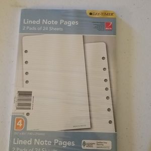 Lined Note Pages